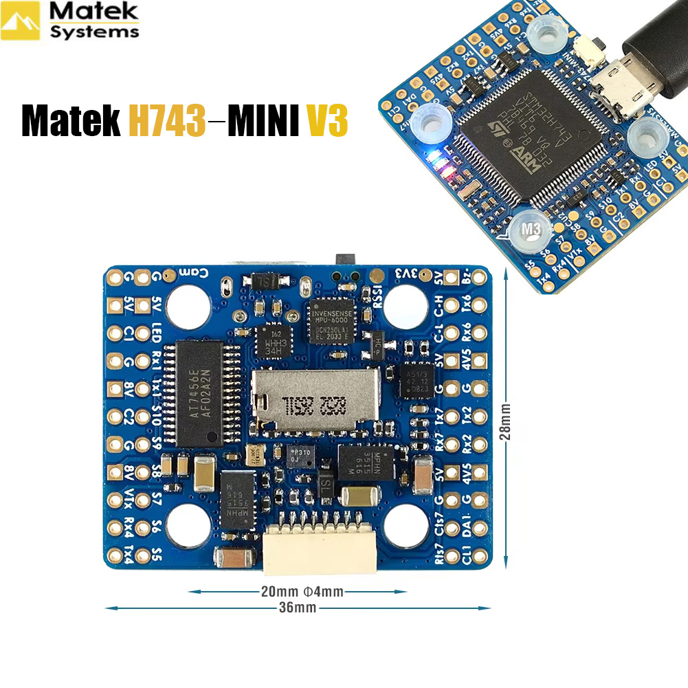 Matek H743‑MINI V3 Flight Cont - Drone Racing Flight Controller ulasan dan harga